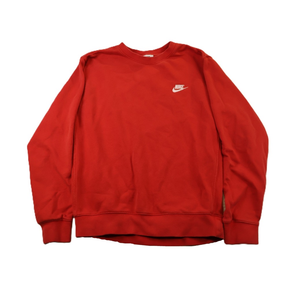 Nike Mens S Sportswear Club Fleece Crewneck Red BV2662-657